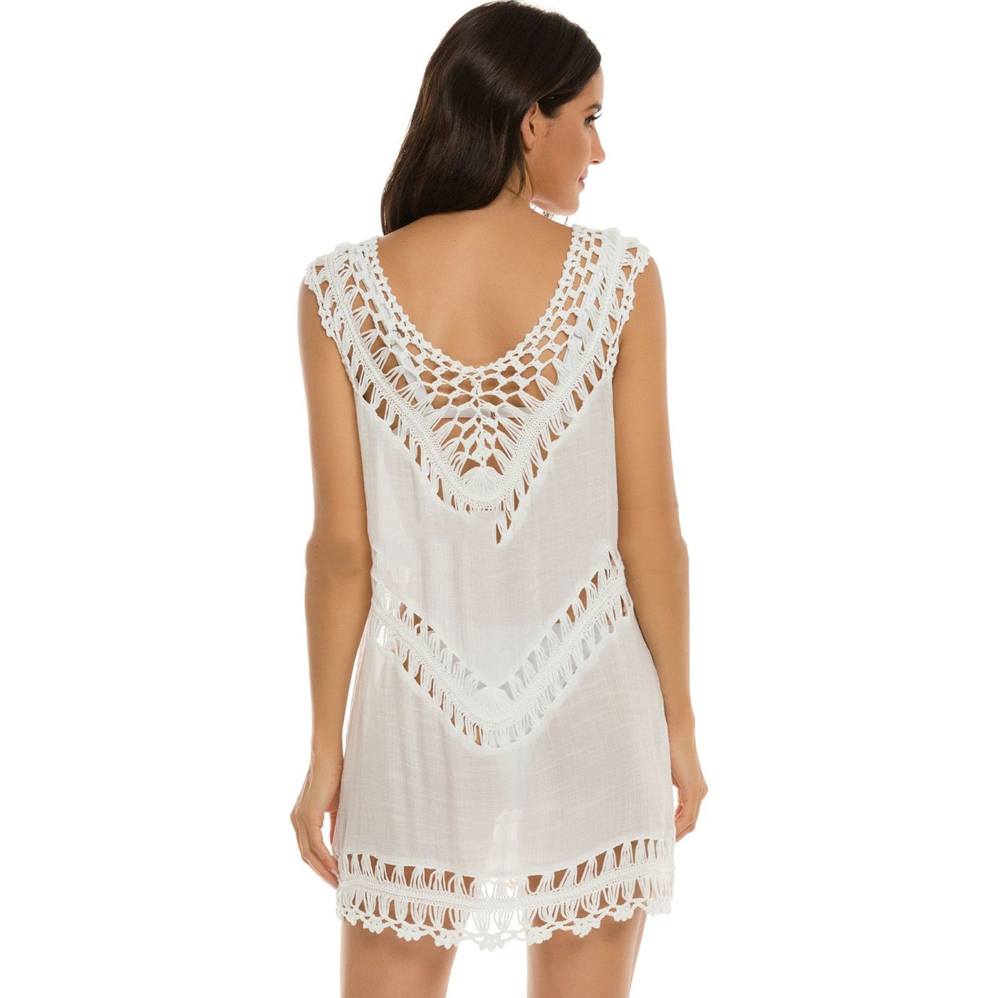 Women's Hand-crocheted Panel V-neck Swimsuit