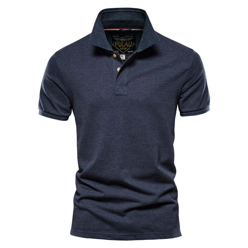 Lapel Casual Men's POLO Shirt Cotton Short-sleeved T-shirt