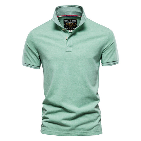 Lapel Casual Men's POLO Shirt Cotton Short-sleeved T-shirt