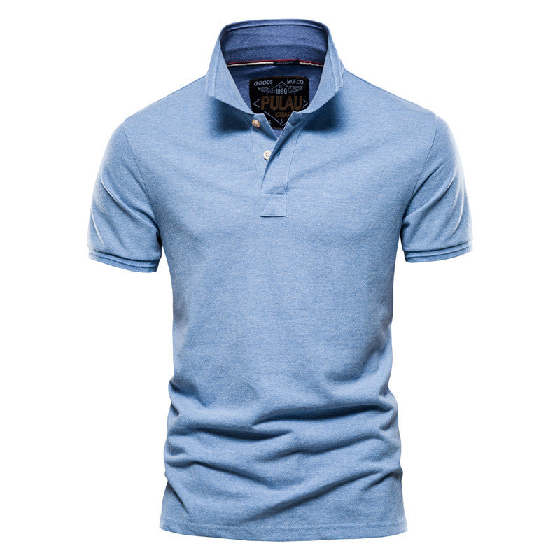 Lapel Casual Men's POLO Shirt Cotton Short-sleeved T-shirt