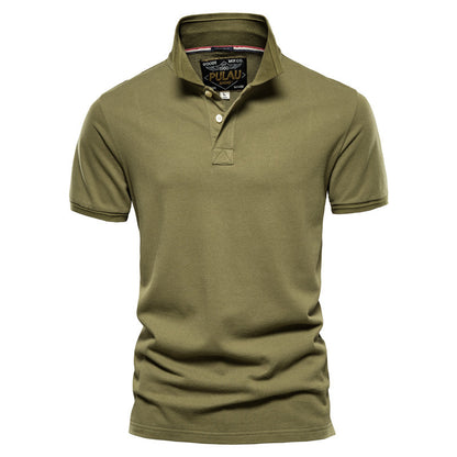 Lapel Casual Men's POLO Shirt Cotton Short-sleeved T-shirt