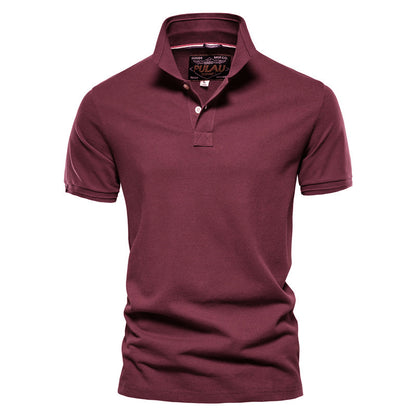 Lapel Casual Men's POLO Shirt Cotton Short-sleeved T-shirt