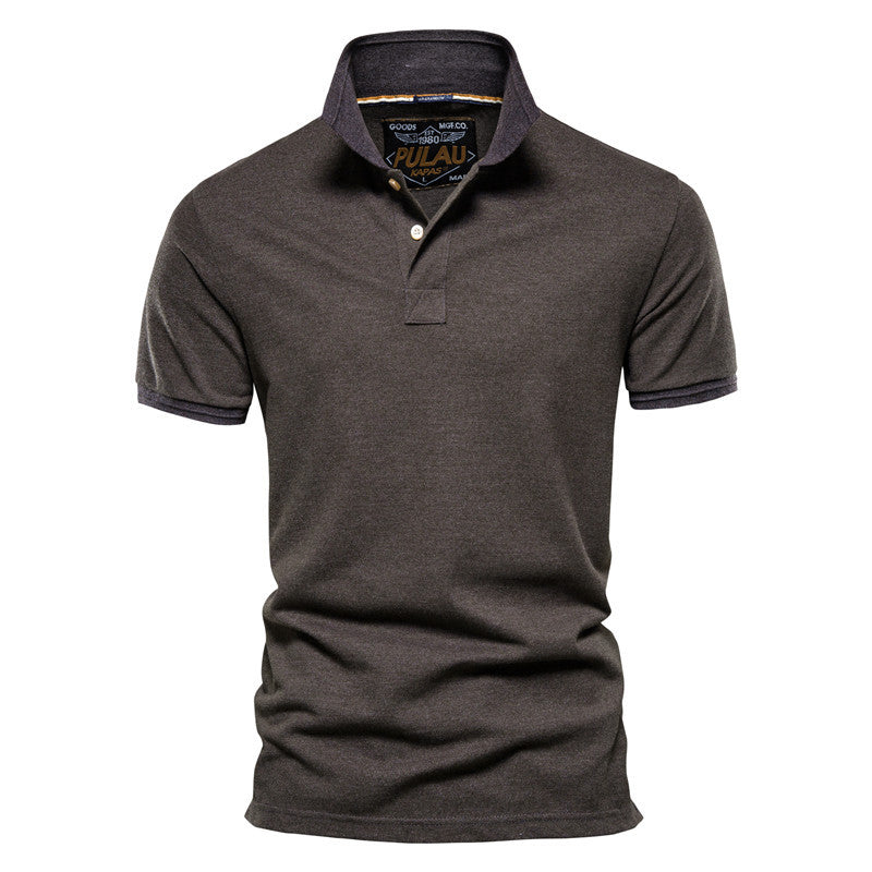 Lapel Casual Men's POLO Shirt Cotton Short-sleeved T-shirt