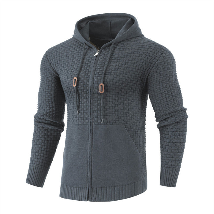 Four Seasons Knitting Zipper Hoodies Leather Printing 3D Outdoor Sports Hoodies with Pockets