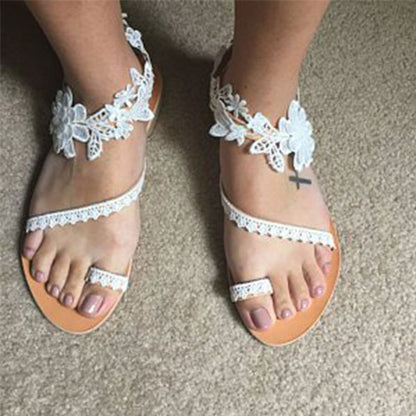 Flat heel European style sandals plus size