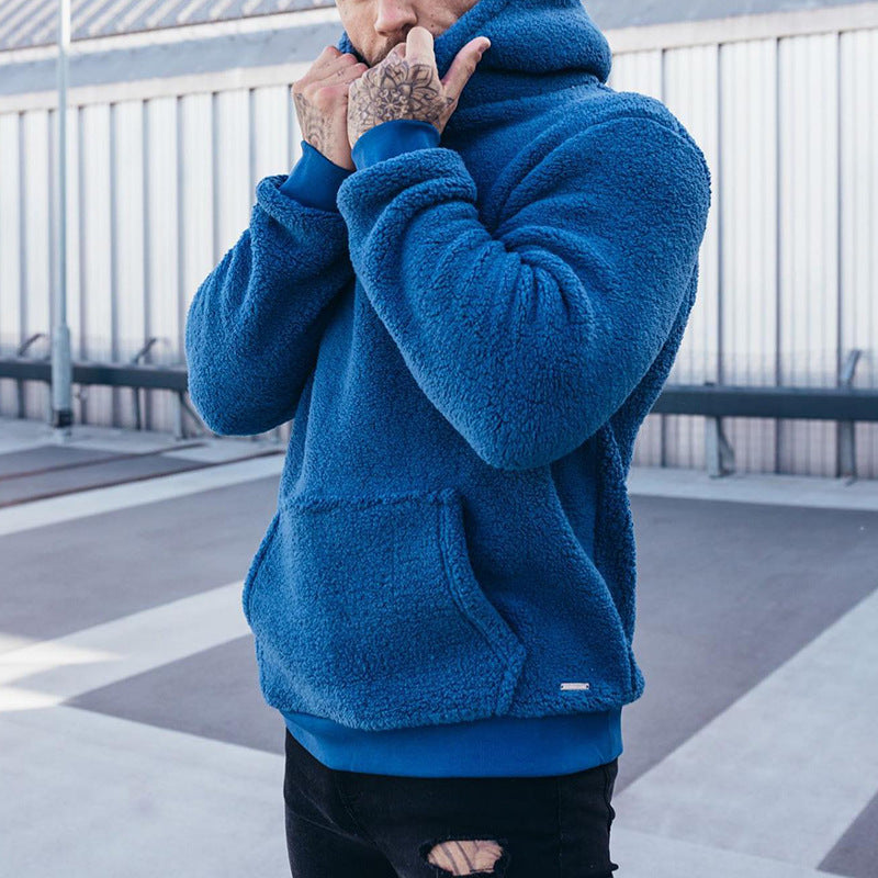 Men's Jacket Fashion Hooded Plush Sweater