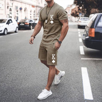 Men's Loose Solid Color Casual Trend Suit